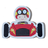 C&F Wooden Red Racing Car Character